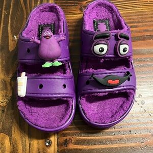 Limited Edition Grimace Crocs with giblets